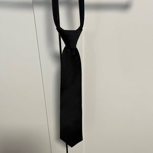 Nordstrom Zipper Black Silk Tie